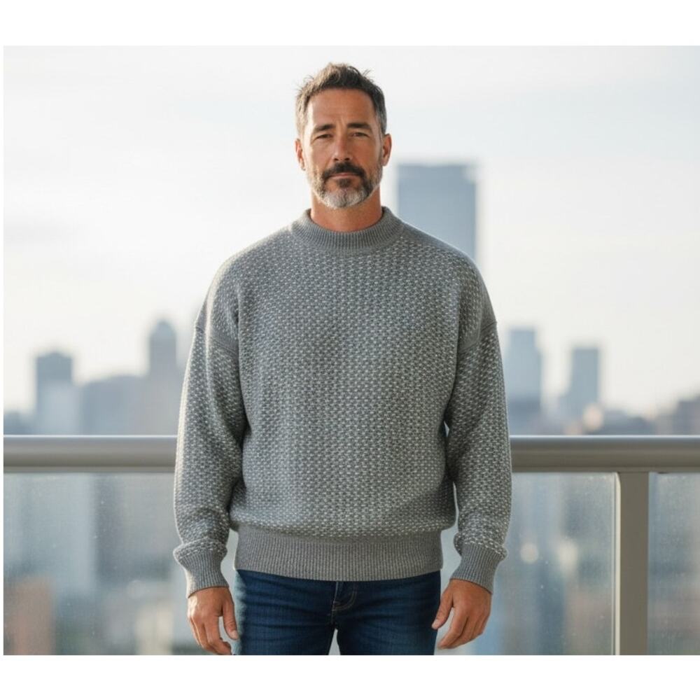CLAUDE MONTANA Made in Italy Size S Knit Men's Sweater Long Sleeves